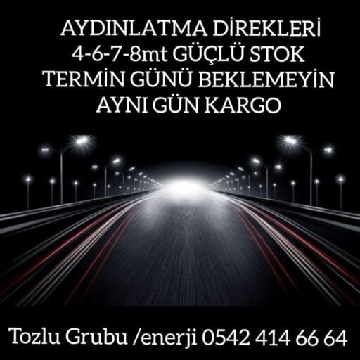 Tedaş Galvaniz Poligon Aydınlatma Direk